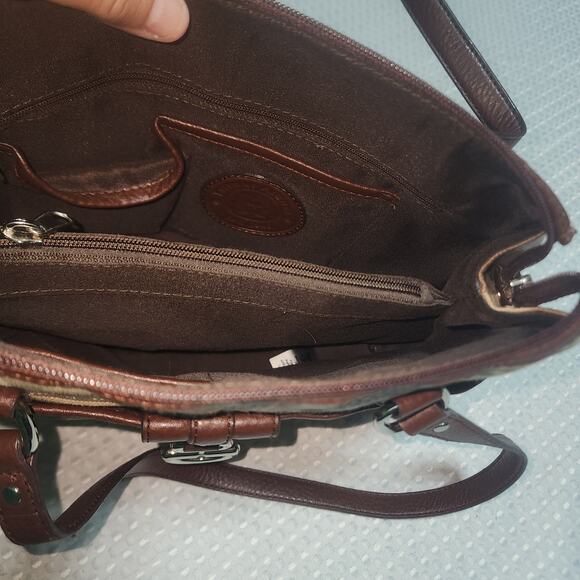 EITENNE AIGNER VINTAGE EUC SIGNATURE CANVAS SHOULDER BAG - Picture 6 of 8